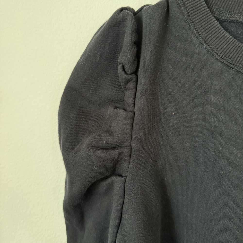 Rebecca Minkoff Black Janine Sweatshirt Size XS Crew Neck Ruffle Feminine Fall - Picture 8 of 16